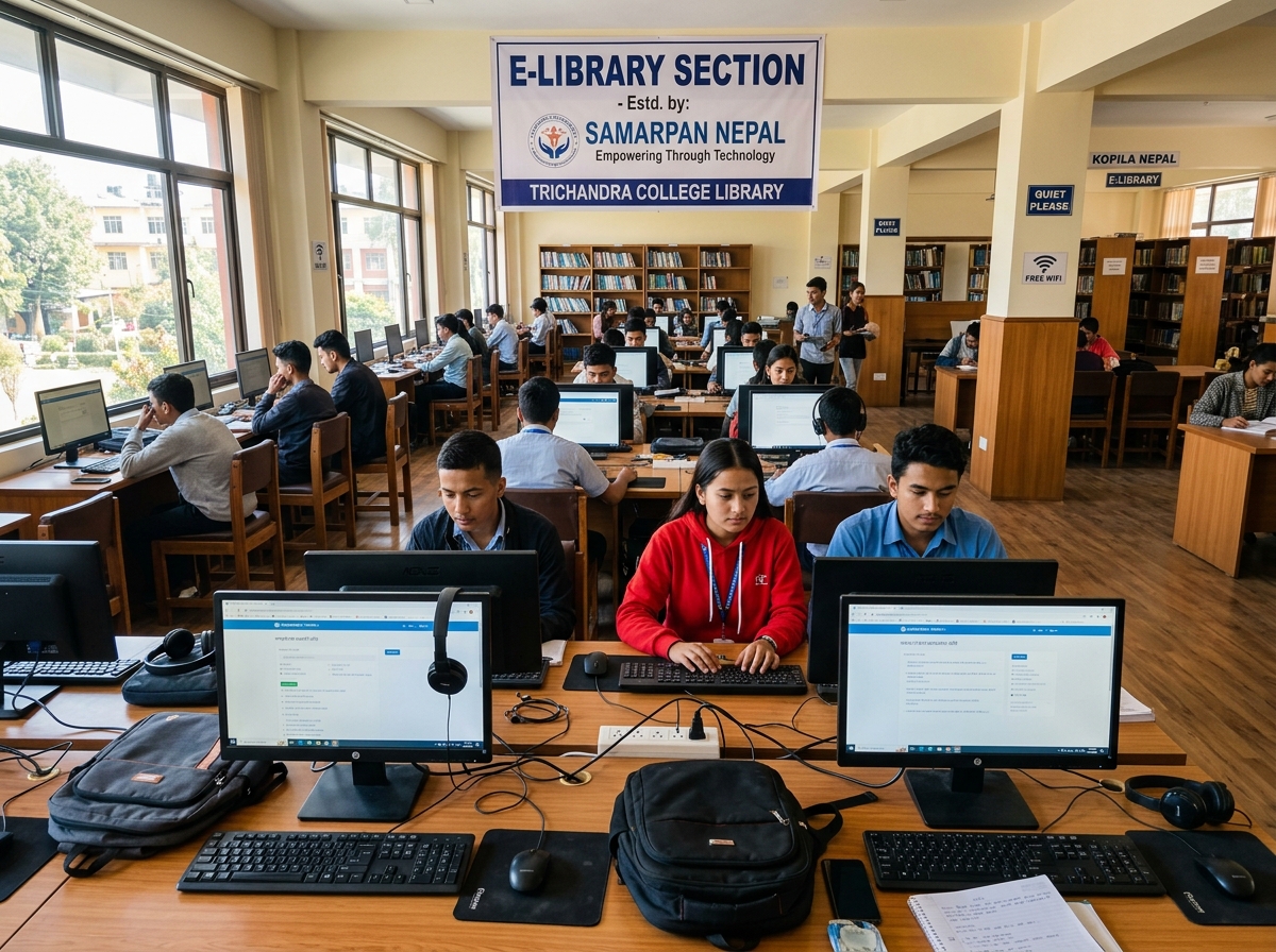 क्याम्पसहरूमा इलाइब्रेरी (E-Library) सञ्चालनमा सहयोग